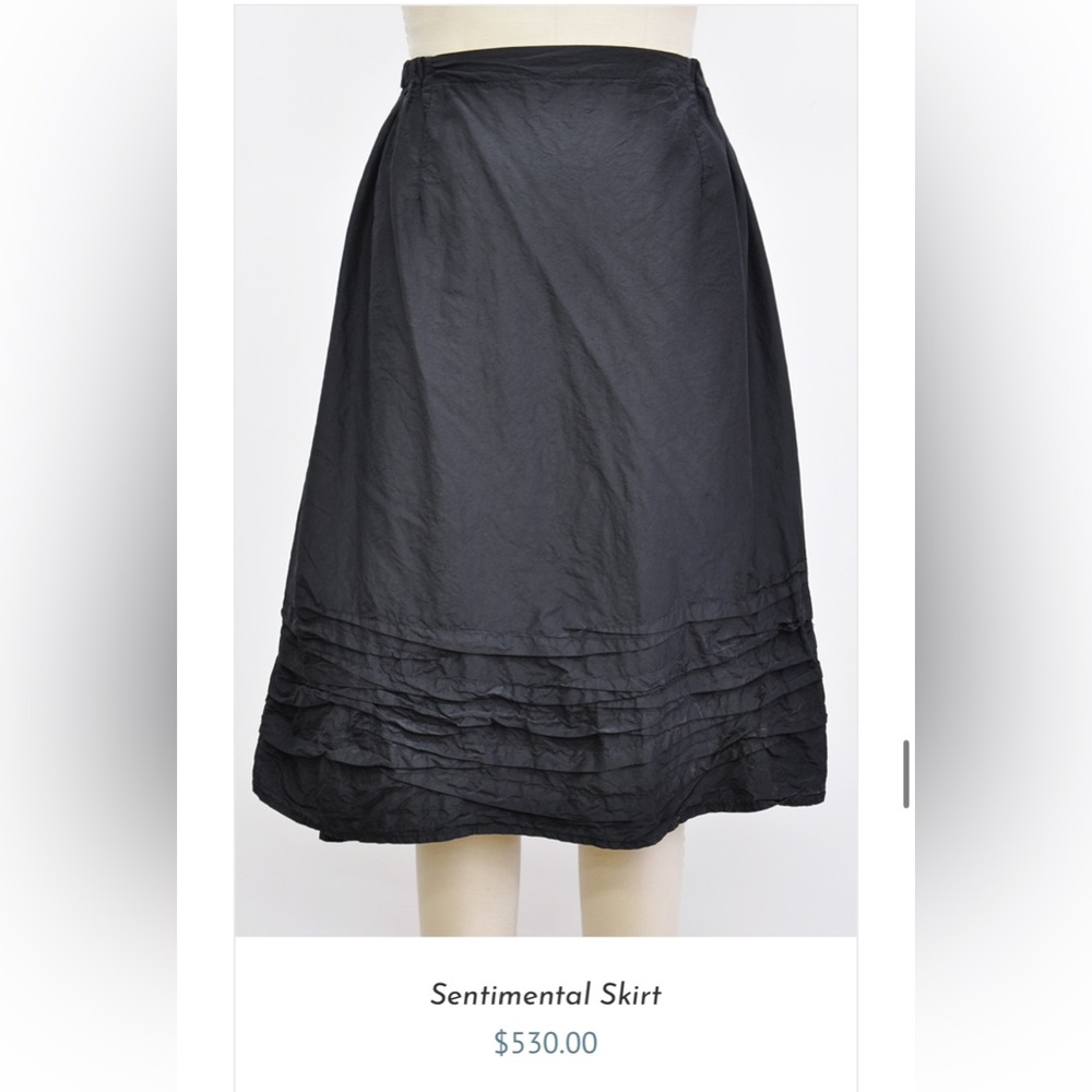 KRISTA LARSEN The Sentimental Skirt Black Ruffle Women's Skirt